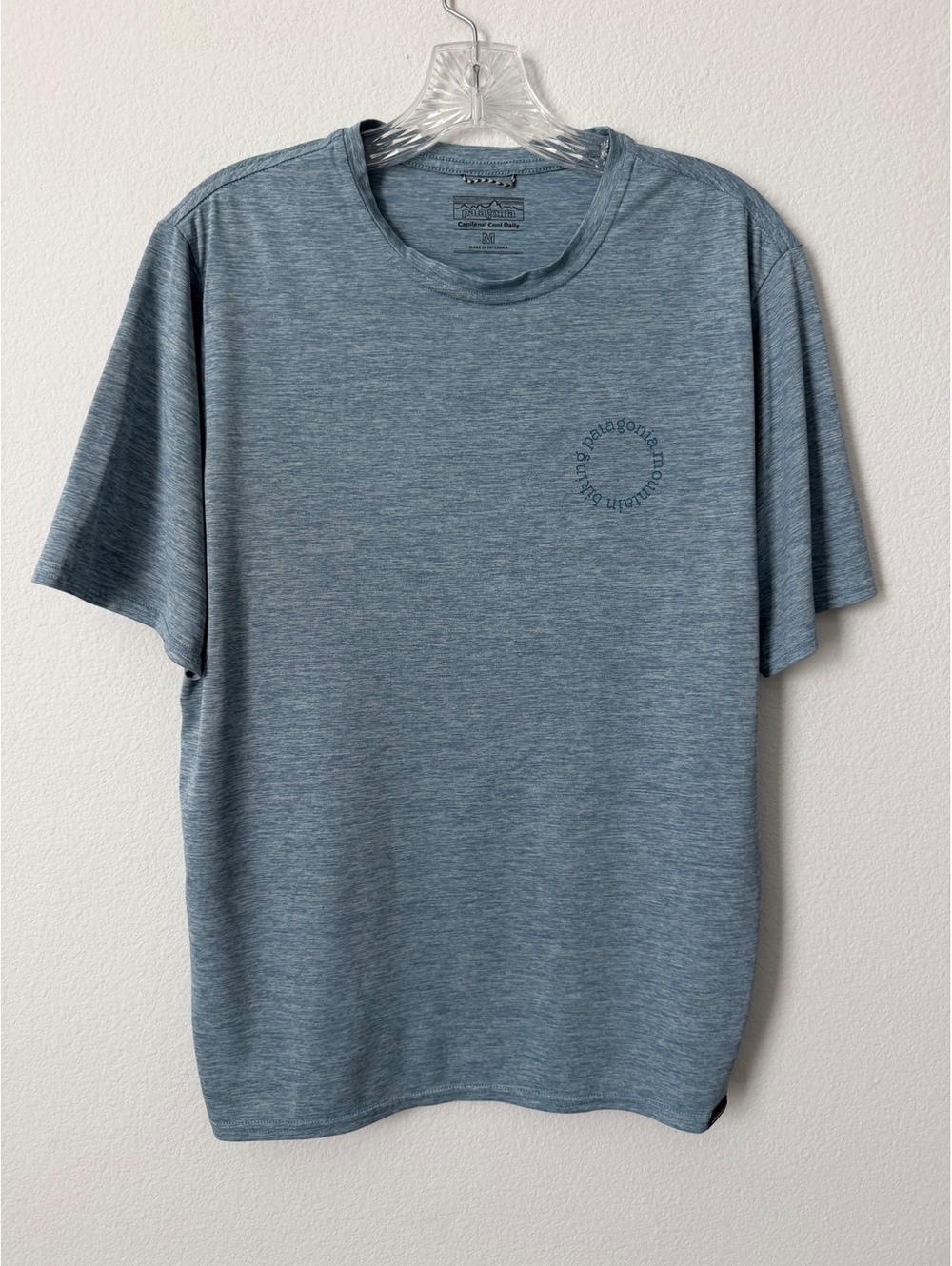 Patagonia Short Sleeve Crewneck Capilene Cool Daily Blue Mélange T-Shirt Size M